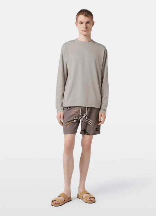 Scotch & Soda Mens Printed Mid-Length Swimshort