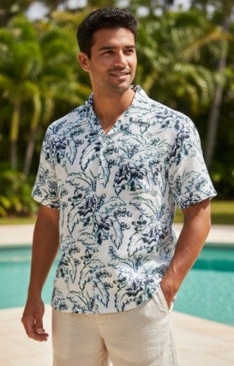 Tommy Hilfiger Mens Linen Printed Shirt