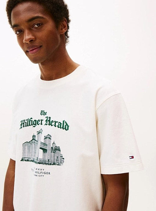 Tommy Hilfiger Mens Graphic Relaxed Crew Neck T-Shirt