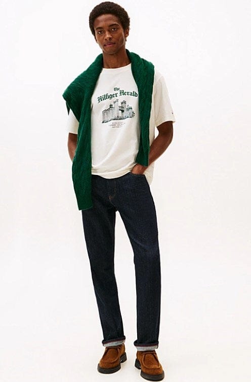 Tommy Hilfiger Mens Graphic Relaxed Crew Neck T-Shirt