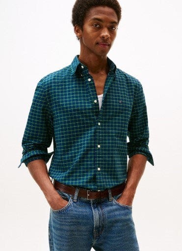 Tommy Hilfiger Mens Heritage Oxford Seas Check Shirt