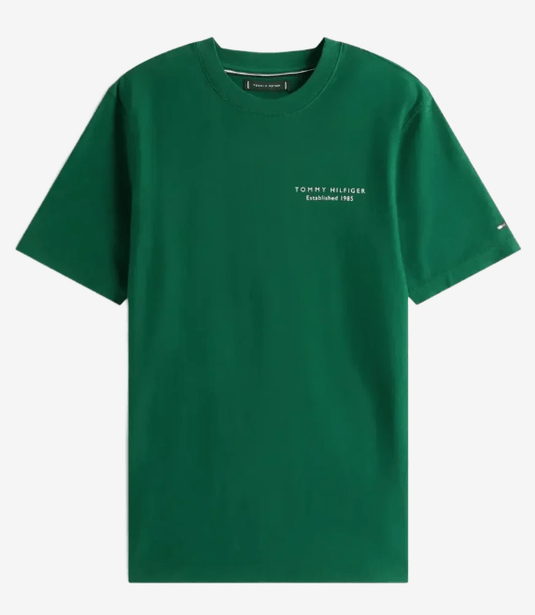 Tommy Hilfiger Mens Photo Print Graphic Tee - Ornamental Green