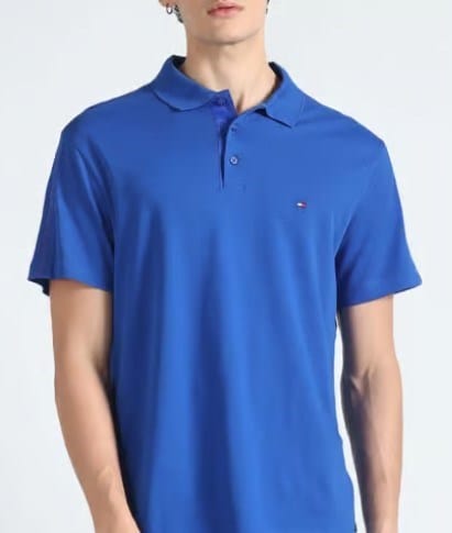 Tommy Hilfiger Mens Perf Pique Reg Polo Wedge Blue