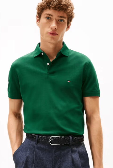 Tommy Hilfiger Mens IM 1985 Regular Fit Polo - Ornamental Green