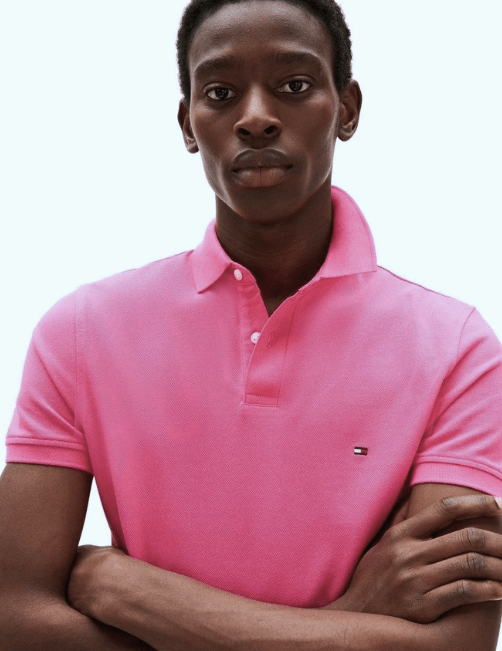 Load image into Gallery viewer, Tommy Hilfiger Mens IM 1985 Regular Fit Polo - Fashion Fuschia
