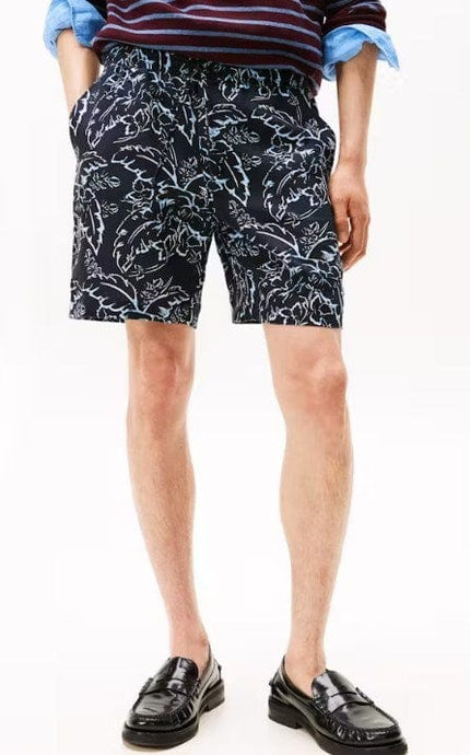 Tommy Hilfiger Mens Mercer Linen Print Shorts