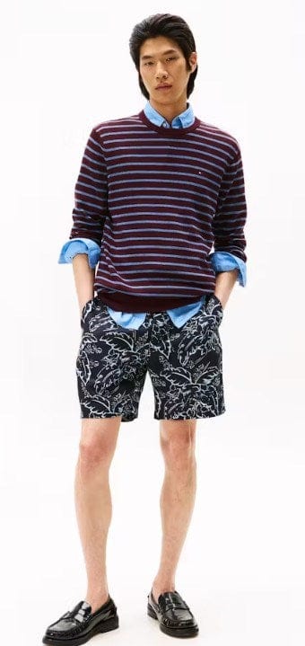 Tommy Hilfiger Mens Mercer Linen Print Shorts