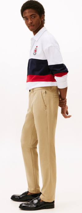 Tommy Hilfiger Mens Denton Knit Technical Chino Straight Fit Pant - Camel
