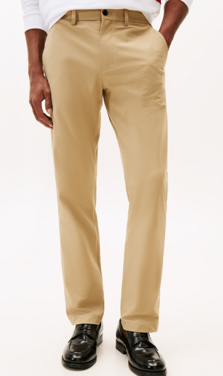 Tommy Hilfiger Mens Denton Knit Technical Chino Straight Fit Pant - Camel