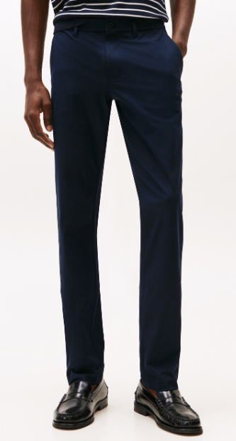 Tommy Hilfiger Mens Denton Knit Technical Chino Straight Fit Pant - Desert Sky