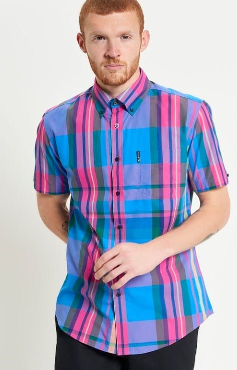 Ben Sherman Mens Large Madras Check Shirt