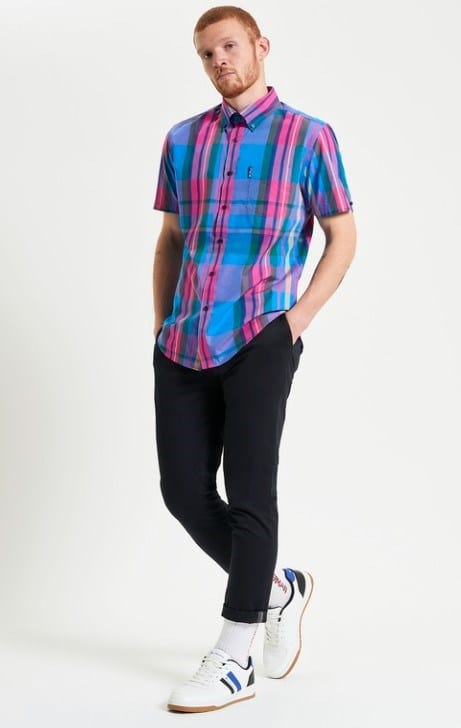 Load image into Gallery viewer, Ben Sherman Mens Large Madras Check Shirt
