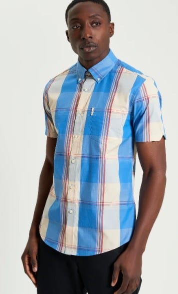 Ben Sherman Mens Multicolour Overcheck Shirt