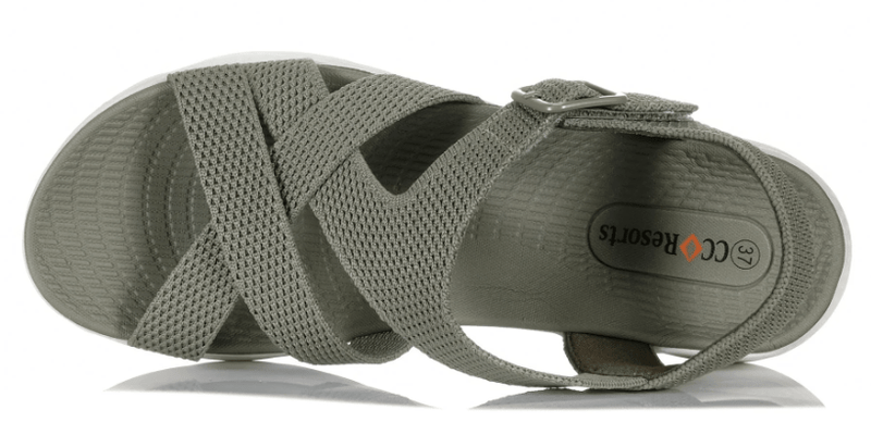 Load image into Gallery viewer, CC Resorts Womens Leonar Sandal Shoes - Light Khaki
