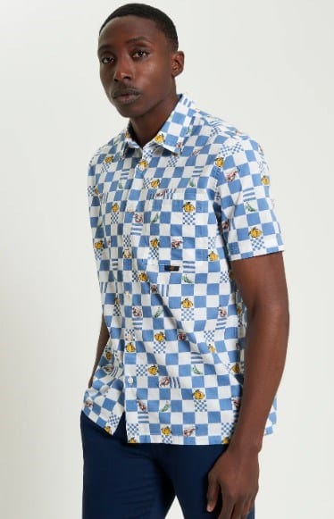 Ben Sherman Mens Chequerboard Print Shirt