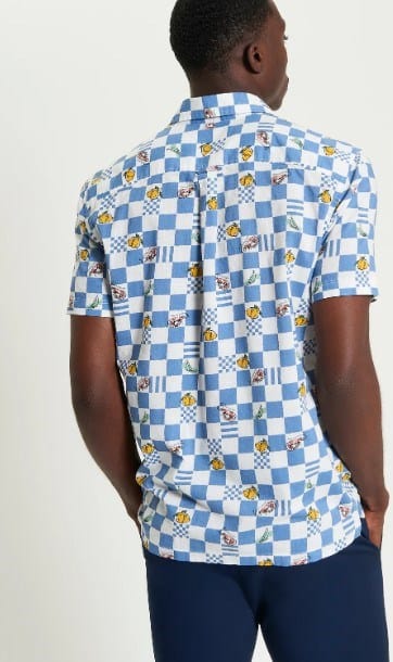 Ben Sherman Mens Chequerboard Print Shirt