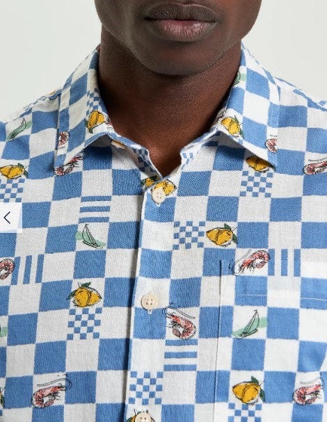 Ben Sherman Mens Chequerboard Print Shirt