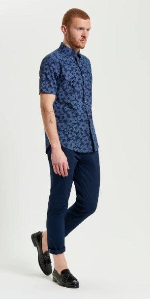 Ben Sherman Mens Stipple Floral Print Shirt
