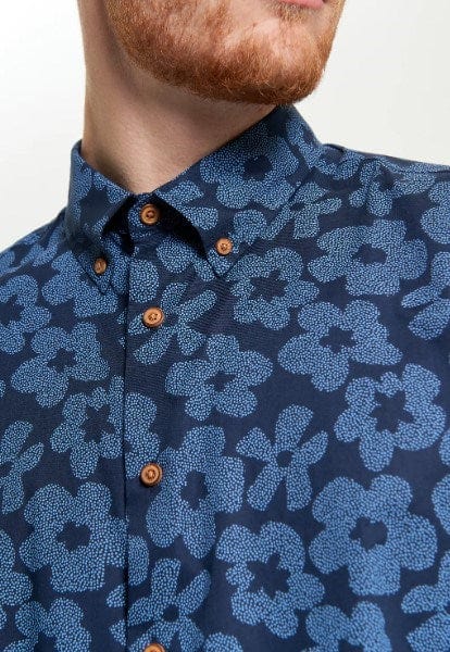 Ben Sherman Mens Stipple Floral Print Shirt