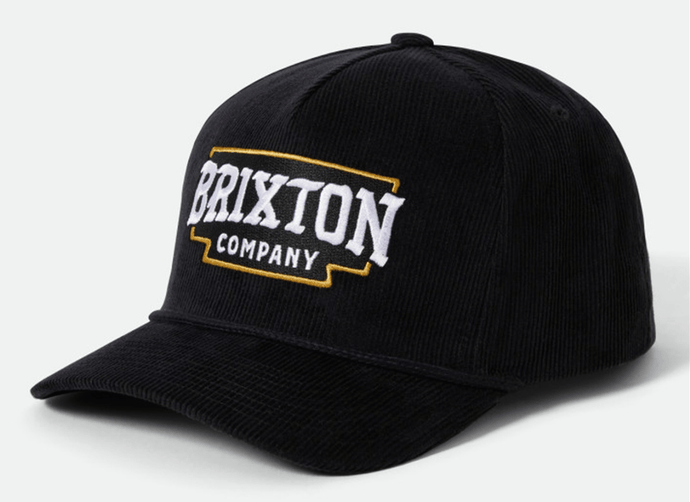Brixton Unisex Pierson Snapback Corduroy Hat - Black