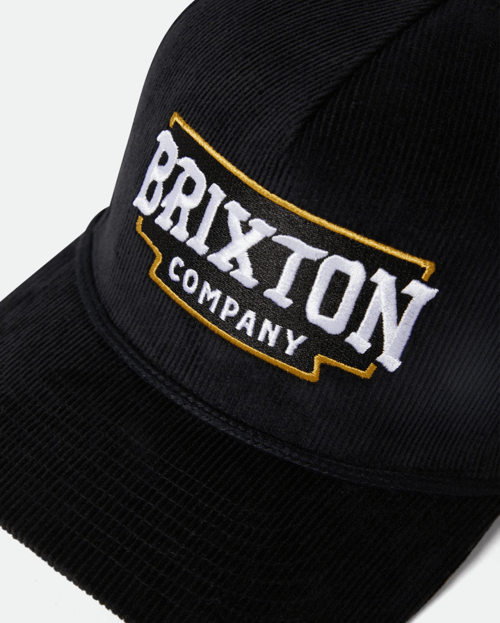 Load image into Gallery viewer, Brixton Unisex Pierson Snapback Corduroy Hat - Black
