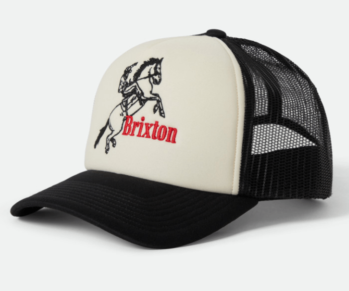 Load image into Gallery viewer, Brixton Unisex Ranching Club NetPlus® Trucker Hat - Black Off White
