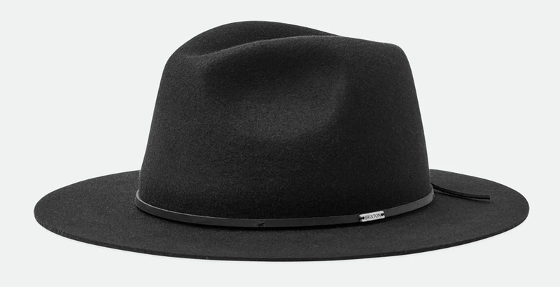 Load image into Gallery viewer, Brixton Unisex Classics Wesley Fedora Hat - Black
