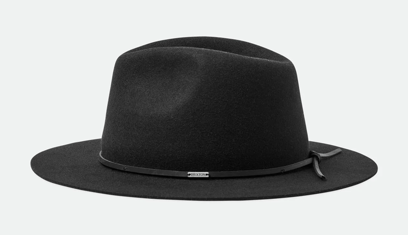Load image into Gallery viewer, Brixton Unisex Classics Wesley Fedora Hat - Black
