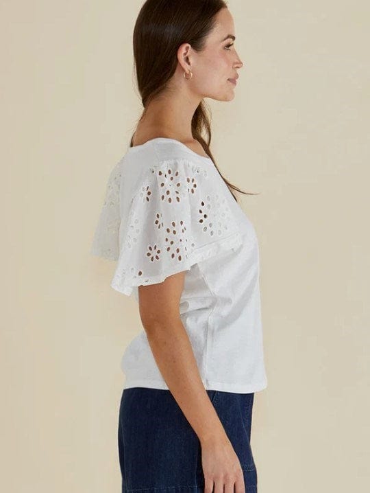 Load image into Gallery viewer, Betty Basics Womens Lottie Embroidered Tee
