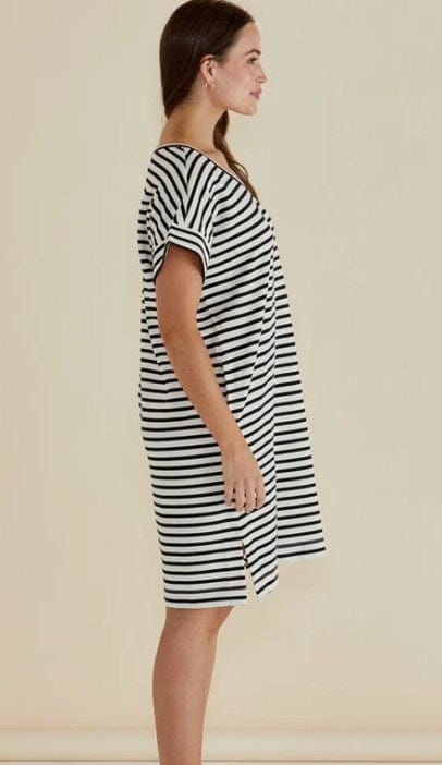Betty Basics Womens Elise V-Neck Rib Dress