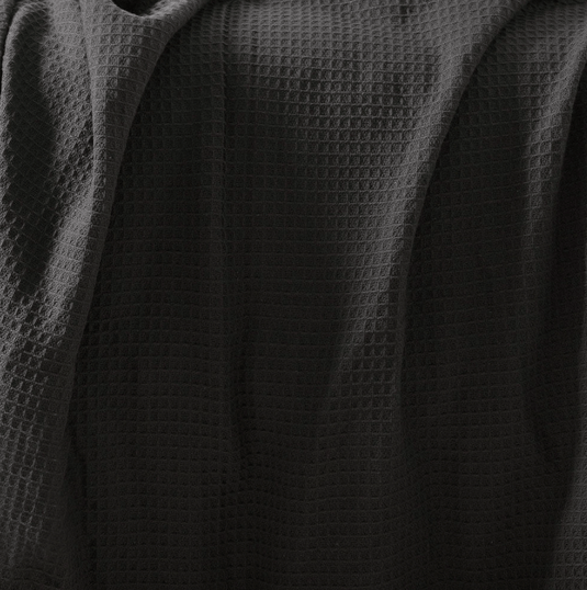 Bambury Cotton Waffle Blanket - Charcoal