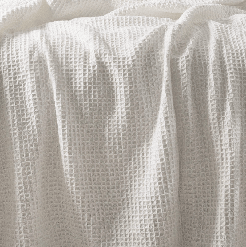 Load image into Gallery viewer, Bambury Cotton Waffle Blanket - White
