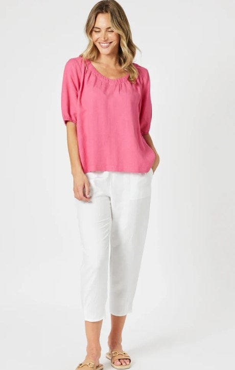 Load image into Gallery viewer, Gordon Smith Womens Lino V Neck Top

