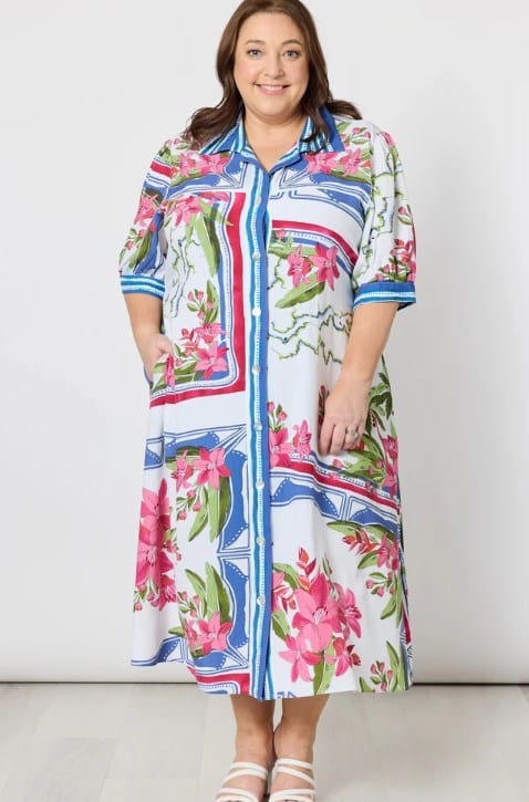 Load image into Gallery viewer, Gordon Smith Womens Monaco Midi Shirt Dress

