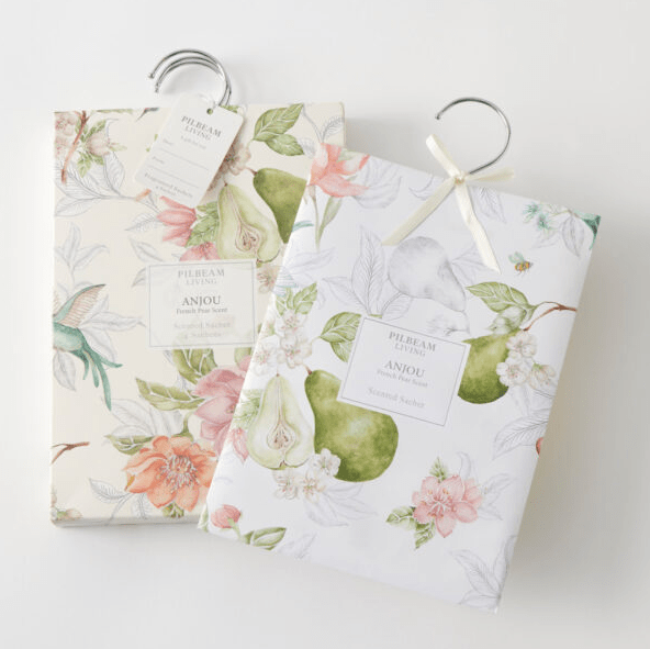 Pilbeam Anjou Scented Hanging Sachets Set of 4 - French Pear