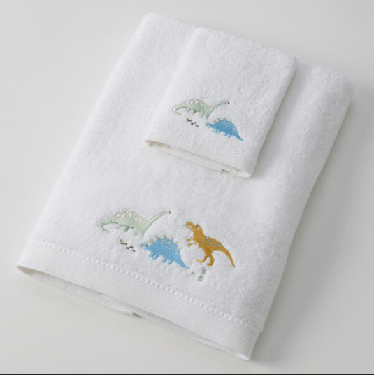 Pilbeam Jiggle & Giggle Dallying Dino Bath Towel & Face Washer