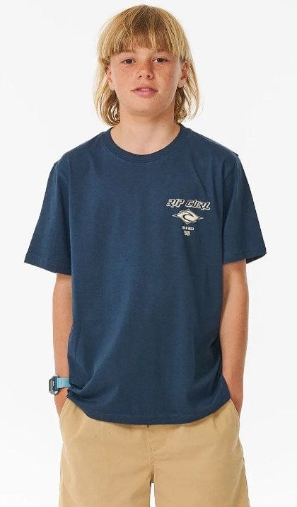 Load image into Gallery viewer, Rip Curl Kids Fadeout Icon T-Shirt - Navy