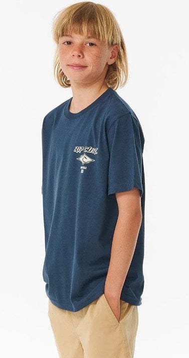 Rip Curl Kids Fadeout Icon T-Shirt - Navy