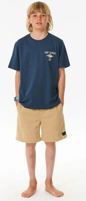 Rip Curl Kids Fadeout Icon T-Shirt - Navy