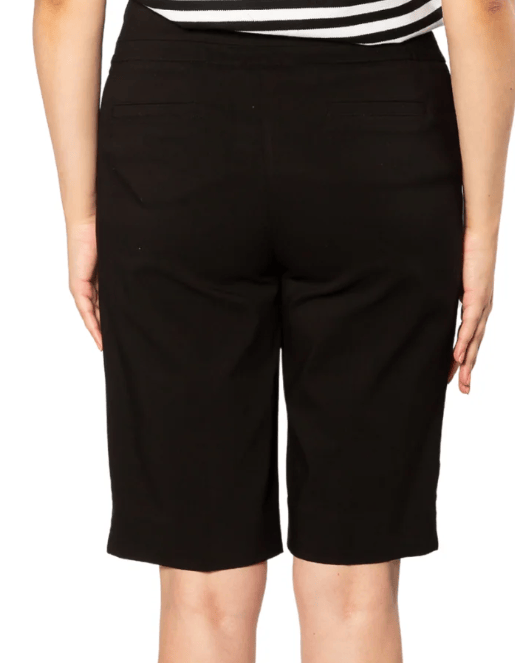 Load image into Gallery viewer, Equinox Womens Pull On Bengaline Knee Length Short - Black

