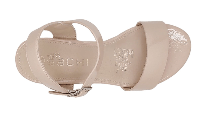 Load image into Gallery viewer, Miss Sachi Lottie Girls Sandals Youth Low Heel Buckle Adjust Sandal Shoes - Nude Patent
