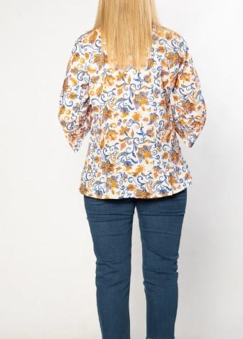 Equinox Womens Soft Cotton Persian Tulip Top With Ruffle Cuffs