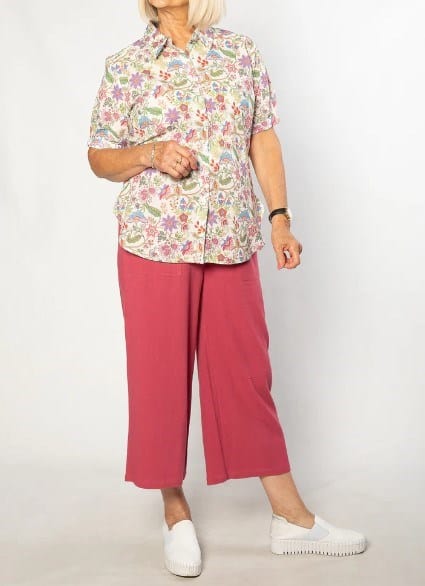 Equinox Womens Short Sleeve Floral Shirt