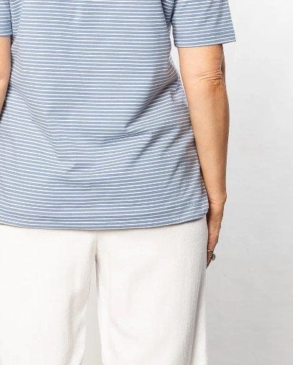 Load image into Gallery viewer, Equinox Womens Stretch Short Sleeve Yarn Dyed Stripe T-Shirt
