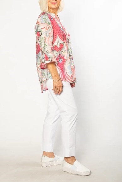 Load image into Gallery viewer, Equinox Womens Bell Cuff Floral Print 3/4 sleeve Shirt
