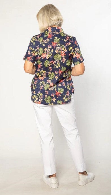 Load image into Gallery viewer, Equinox Womens Short Sleeve Floral Shirt
