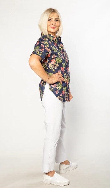 Load image into Gallery viewer, Equinox Womens Short Sleeve Floral Shirt
