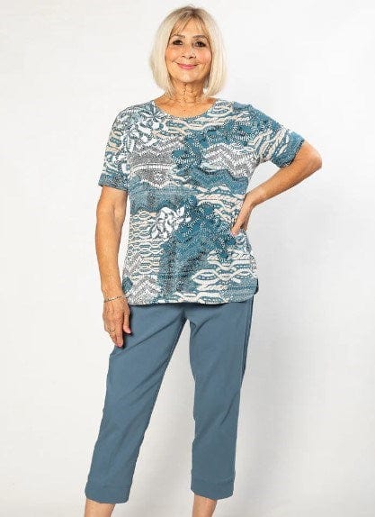 Load image into Gallery viewer, Equinox Womens Printed Stretch Short Sleeve T-Shirt
