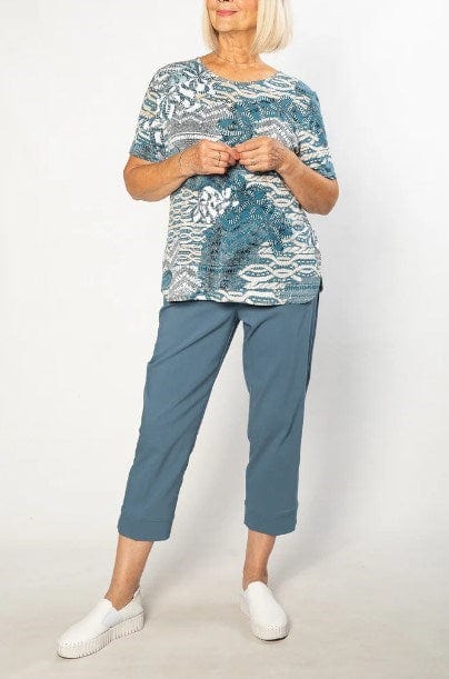 Load image into Gallery viewer, Equinox Womens Printed Stretch Short Sleeve T-Shirt
