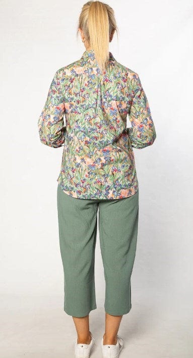 Equinox Womens Iris Print Pure Cotton 3/4 Sleeve Shirt